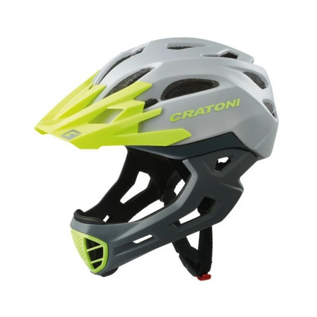 Casque intégral Cratoni C-Maniac - Gris/Lime Matt Casque Intégral Cratoni C-Maniac - Gris/Lime Matt -Vélo Elegant Magasin casque integral cratoni c maniac gris lime matt