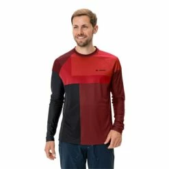 Maillot VTT Manches Longues Vaude Moab LS VI Rouge Brillant -Vélo Elegant Magasin maillot vtt manches longues vaude moab ls vi rouge brillant 2